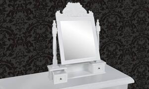 Toaletka z MDF z obrotowym, kwadratowym lustrem