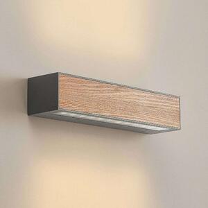 Arcchio - Miraz LED Ścienna Lampa Ogrodowa Dark Grey/Dark Wood
