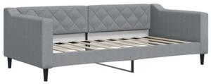 Sofa rozsuwana z materacami, jasnoszara, 80x200 cm, tkanina