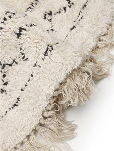 Beżowy ręcznie tkany bawełniany dywan Westwing Collection Fionn, ø 120 cm