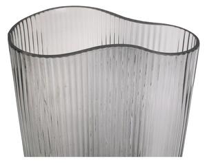 Szary szklany wazon PT LIVING Wave, wys. 27 cm
