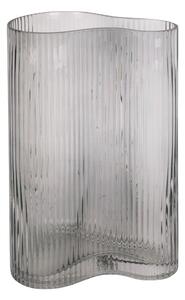 Szary szklany wazon PT LIVING Wave, wys. 27 cm