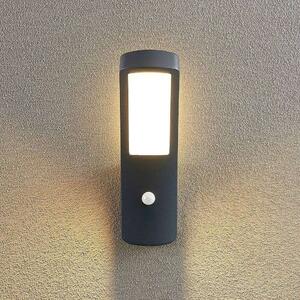 Lindby - Moshe Ścienna Lampa Ogrodowa w/Sensor Dark Grey Lindby