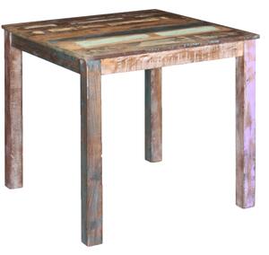 Stół do jadalni, lite drewno z recyklingu, 80x82x76 cm