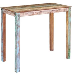Stolik barowy, lite drewno z odzysku, 115x60x107 cm