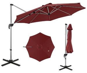 Okrągły parasol ogrodowy 339 cm czerwony