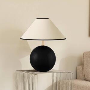 Globen Lighting Lampa stołowa IRIS, kremowy / amber, salon / jadalnia, tkanina / materiał / jedwab, vintage