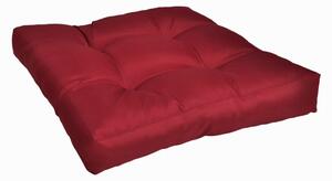 Wyściełana poduszka na siedzisko, 50x50x10 cm, winna czerwień