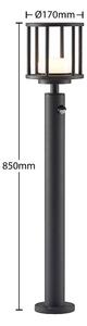 Lucande - Berenike Lampa Ogrodowa H85 w/Sensor Dark Grey