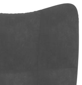 Fotel, czarny, obity aksamitem