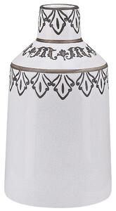 Wazon na kwiaty dekoracyjny ceramiczny styl vintage pęknięcia biały Amisos Beliani