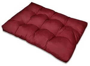 Wyściełana poduszka na siedzisko, 120x80x10 cm, czerwona