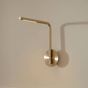 UMAGE Kinkiet LED Omni Pivot, możliwość ściemniania, mosiężny / złoty, sypialnia, aluminium, design