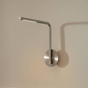 UMAGE Kinkiet LED Omni Pivot, możliwość ściemniania, chromowy / srebrny, sypialnia, aluminium, design