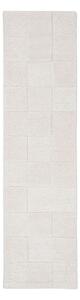 Wełniany chodnik tkany ręcznie w kolorze kości słoniowej 60x230 cm Checkerboard – Flair Rugs