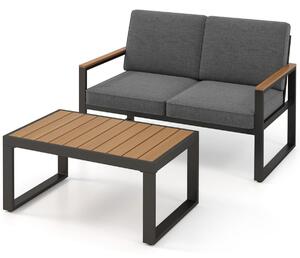 2-częściowy komplet mebli ogrodowych sofa i stolik