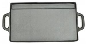 Żeliwne płyty grillowe, dwustronne, 2 szt, 38 x 23 cm