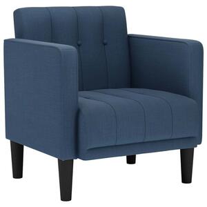Sofa fotel z podÅokietnikami niebieski 53 cm tkanina