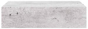 Półka ścienna z szufladą, szarość betonu, 40x23,5x10 cm, mdf