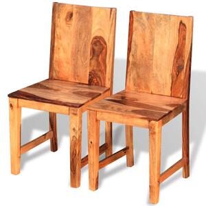 Krzesła stołowe, 2 szt., lite drewno sheesham