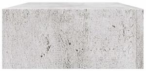 Półka ścienna z szufladą, szarość betonu, 40x23,5x10 cm, mdf