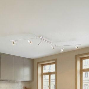 Lampa sufitowa LED Eldrin Lindby, biały / opal, salon / jadalnia, metal, nowoczesny