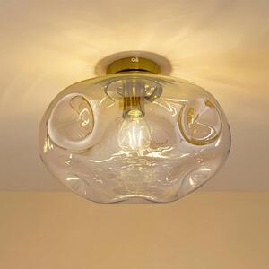 Lampa sufitowa Lelia Lindby, możliwość ściemniania, kremowy / amber, salon / jadalnia, metal, design