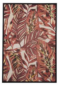 Plakat w ramie liście palmy wydruk na papierze 63 x 93 cm czerwony Floresta Beliani
