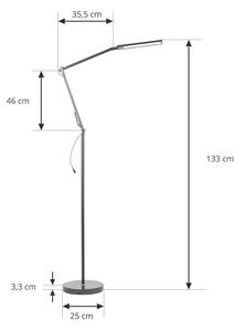 Lindby - Zellima LED Lampa Podłogowa Black Lindby