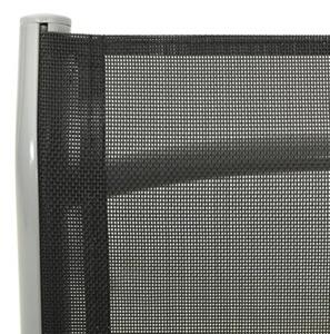 Rozkładane krzesła ogrodowe, 2 szt., textilene i aluminium