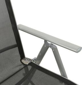 Rozkładane krzesła ogrodowe, 2 szt., textilene i aluminium