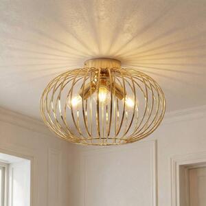 Lampa sufitowa Globe Domiluce, możliwość ściemniania, mosiężny / złoty, salon / jadalnia, metal