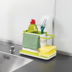 Biało-zielony stojak na środki czystości Joseph Joseph Caddy Sink Tidy