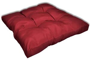 Wyściełana poduszka na siedzisko, 80x80x10 cm, winna czerwień