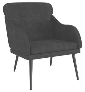 Fotel, czarny, 63x76x80 cm, obity aksamitem
