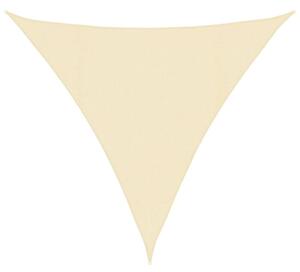 Żagiel przeciwsłoneczny, 160 g/m², kremowy, 4x4x4 m, hdpe