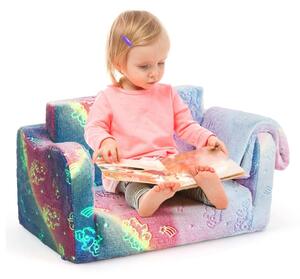Rozkładana sofa dziecięca z kocem fluorescencyjna