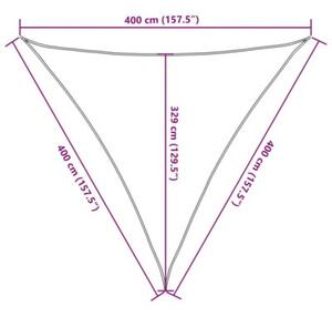Żagiel przeciwsłoneczny, 160 g/m², kremowy, 4x4x4 m, hdpe