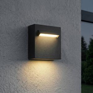 Kinkiet zewnętrzny LED Joril Lucande, czarny, aluminium, nowoczesny
