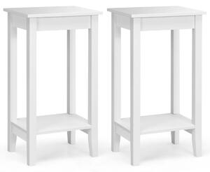 Zestaw 2 szt. stolików bocznych z półką