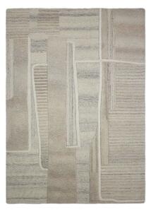 Szarobeżowy wełniany dywan tkany ręcznie 140x200 cm Lira – Flair Rugs