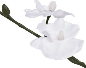 Sztuczna orchidea z doniczką, 30 cm, kolor biały