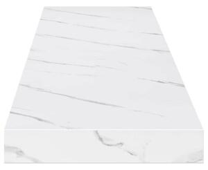 Nowoczesna półka Ścienna w białym marmurze z materiału drewnopochodnego 120x23,5 cm