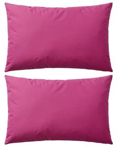Poduszki na zewnątrz, 2 sztuki, 60x40 cm, kolor różowy