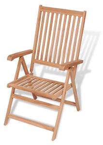 Rozkładane krzesło ogrodowe, lite drewno teakowe