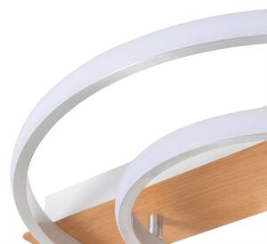 Lindby - Signera LED Lampa Sufitowa Silver/White/Light Wood Lindby
