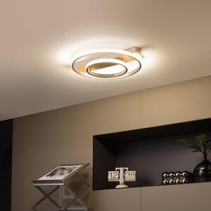 Lindby - Signera LED Lampa Sufitowa Silver/White/Light Wood Lindby