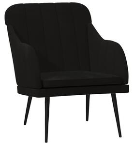 Fotel, czarny, 63x76x80 cm, obity aksamitem