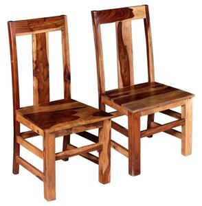Krzesła do jadalni, 2 szt., lite drewno sheesham