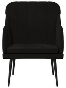 Fotel, czarny, 63x76x80 cm, obity aksamitem